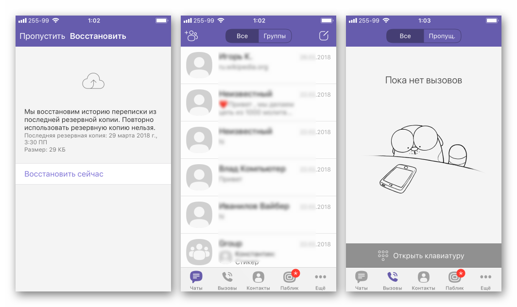 Viber для iPhone установленный ipa-файл через iTools готов к эксплуатации